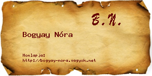 Bogyay Nóra névjegykártya